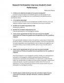 Research Participation Improves Student’s Exam Performance