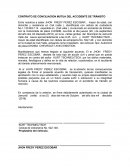 CONTRATO DE CONCILIACION MUTUA DEL ACCIDENTE DE TRÁNSITO