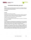 Herramientas Inferenciales ¿para qué?.