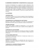 EL CONSENSO DE WASHIGTON Y EL MALESTAR DE LA GLOBALIZACION