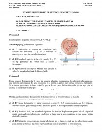 EXAMEN SUSTITUTORIO DE METODOS NUMERICOS (MB536).. Página 1