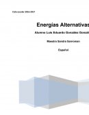 En este ensayo hablaré sobre las fuentes de energía alternativa