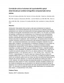Correlación entre el volumen de la periodontitis apical determinado por análisis tomográfico computarizado de haz cónico.