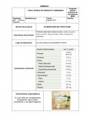 FICHA TÉCNICA DE PRODUCTO TERMINADO - ELABORACIÓN DEL PISCO SOUR