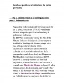 Cambios políticos e históricos de estos períodos