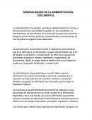 GENERALIDADES DE LA ADMINISTRACION .