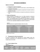 ESTUDIO ECONÓMICO Objetivos del Estudio