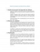 Gestión de proyectos de desarrollo de software