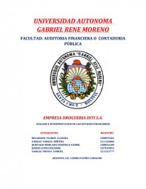 ANALISIS E INTERPRETACION DE LOS ESTADOS FINANCIEROS.. Página 1