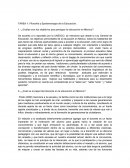Filosofia y epistemologia de la educacion