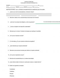 EXAMEN 4º BIMESTRE TECNOLOGÍA 3 ENFASIS EN INFORMATICA. Página 1