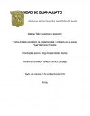 Análisis psicológico de los personajes y ambiente de la lectura "Aura" de Carlos Fuentes.