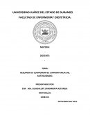 RESUMEN DE COMPONENTES E IMPORTANCIA DEL AUTOCUIDADO.