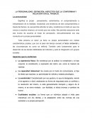 LA PERSONALIDAD: DEFINICIÓN, ASPECTOS QUE LA CONFORMAN Y RELACIÓN CON EL TRABAJO.