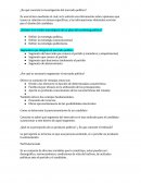 ¿En qué consiste la investigación del mercado político?.