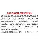 CARACTERÍSTICAS DE LA PREVENCIÓN DE LA SALUD.