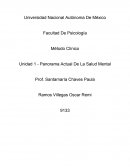 Método Clínico - Panorama actual de la salud mental.