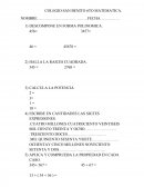 Prueba de matemáticas. La equivalencia de las sigtes