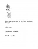 Tipos de preguntas técnicas de la entrevista.