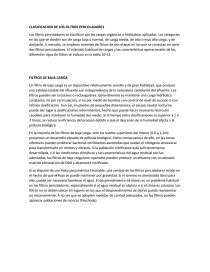 CLASIFICACION DE LOS FILTROS PERCOLADORES. Página 1