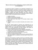 Mejora de relaciones entre los colaboradores y manejo de conflicto dentro de una organización