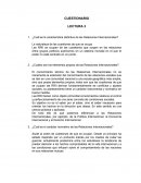 ¿Cuál es la característica distintiva de las Relaciones Internacionales?.