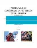 DISTINCIONES Y SEMEJANZAS ENTRE ETNIA Y TRIBU URBANA