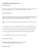 Actividad de conocimientos previos Horizonte de formación