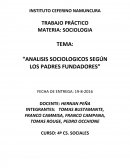 Analisis sociologicos según los padres fundadores