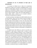 MPORTANCIA DE LOS 14 PRINCIPIOS.