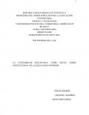 LA UNIVERSIDAD POLITECNICA COMO NUEVO TEJIDO INSTITUCIONAL DE LA EDUCACION SUPERIOR