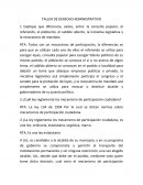 Taller de derecho administrativo.