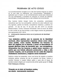 PROGRAMA DE ACTO CIVICO.. Página 1