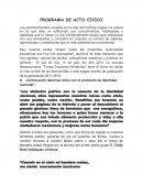 PROGRAMA DE ACTO CIVICO.