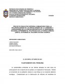 PROYECTO EDUCATIVO INTEGRAL COMUNITARIO PARA LA RECUPERACIÓNÓN DE LAS ÁREAS VERDES