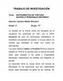 INSTRUMENTOS DE TORTURA: SUCESO O PERSONAJE HISTÓRICO