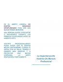 EN EL AMBITO LABORAL NO EXISTEN SEGUNDAS OPORTUNIDADES PARA DAR UNA BUENA PRIMER IMPRESIÓN.