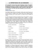 Importancia de las unidades de medición.