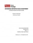 Instituciones sociales. LICENCIATURA EN PSICOLOGÍA