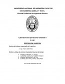 Escuela Profesional de Ingeniería Química. Laboratorio de Operaciones Unitarias II