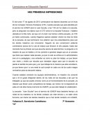 MIS PRIMERAS IMPRESIONES ENSAYO
