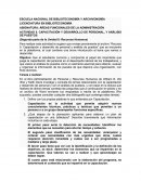 CAPACITACIÓN Y DESARROLLO DE PERSONAL, Y ANÁLISIS DE PUESTOS