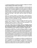 La línea de ensamblaje es una forma de organizar el trabajo de la industria moderna. Explique en qué consiste y cómo surge.