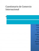 Taller Cuestionario de Comercio Internacional.