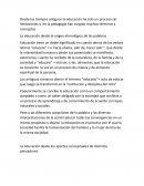 Educación y pedagógia - Reseña