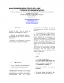 ANALISIS MICROBIOLÓGICO DEL AIRE TECNICA DE SEDIMENTACION.