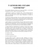 GENESIS DEL ESTADO “ATENIENSE”