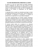 CULTURA ORGANIZACIONAL ORIENTADA AL CLIENTE