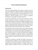 PERFIL DE TRABAJO DE INVESTIGACIÓN