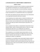 LA RACIONALIDAD EN EL COMPORTAMIENTO ADMINISTRATIVO